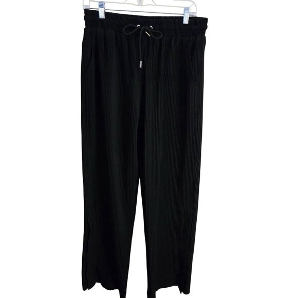 Benklark NWOT Off Court Pleated Wide Leg Pants Drawstring Pockets Size M - Picture 2 of 11
